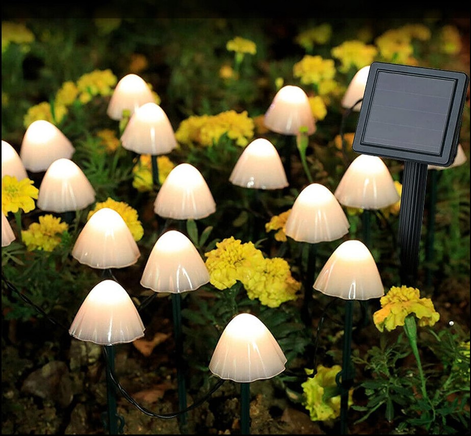 Leszúrható, napelemes LED-es gombák